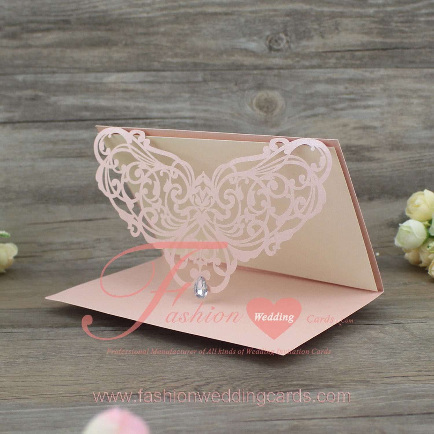 Laser Cut Wedding Invitation Cards Design for Marriage
